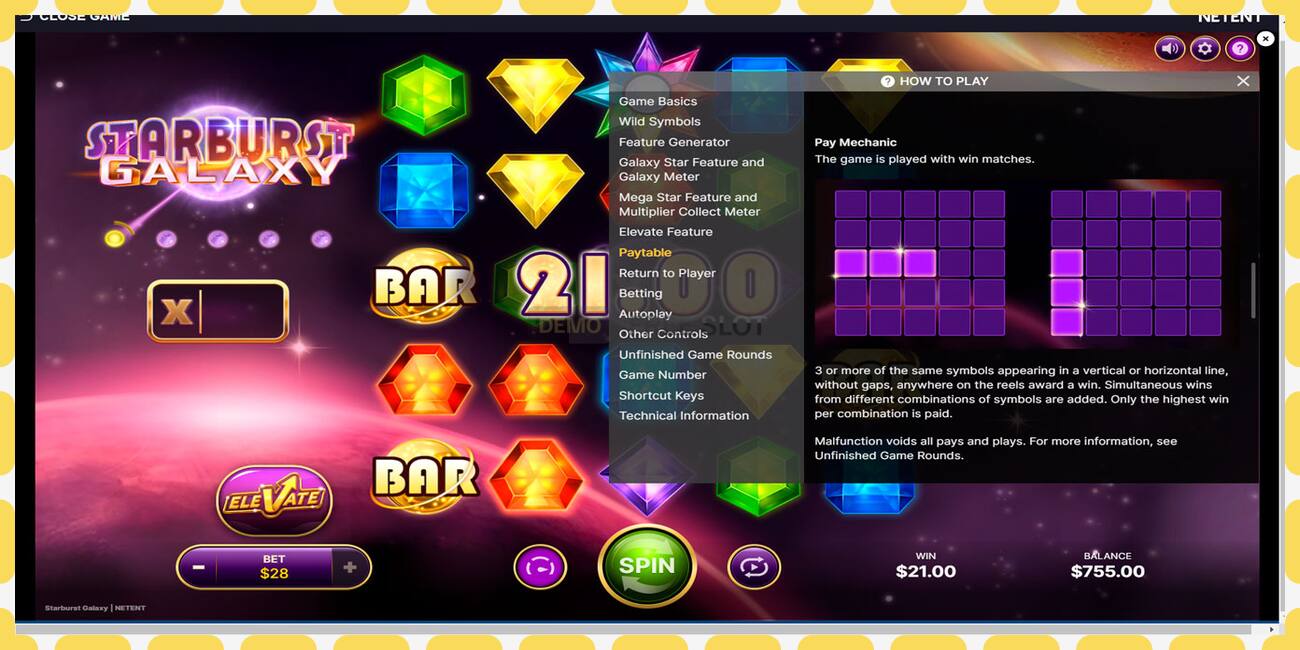 Demo slot Starburst Galaxy free and without registration, picture - 1