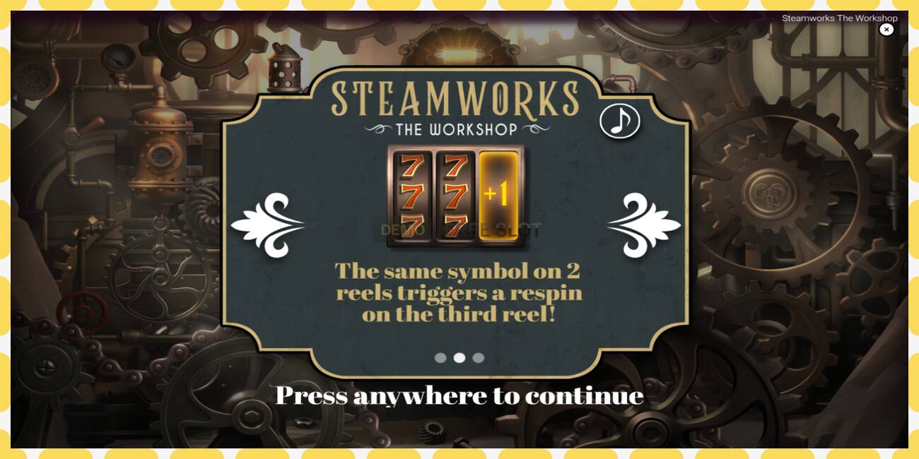 Demo slot Steamworks - The Workshop free and without registration, picture - 1