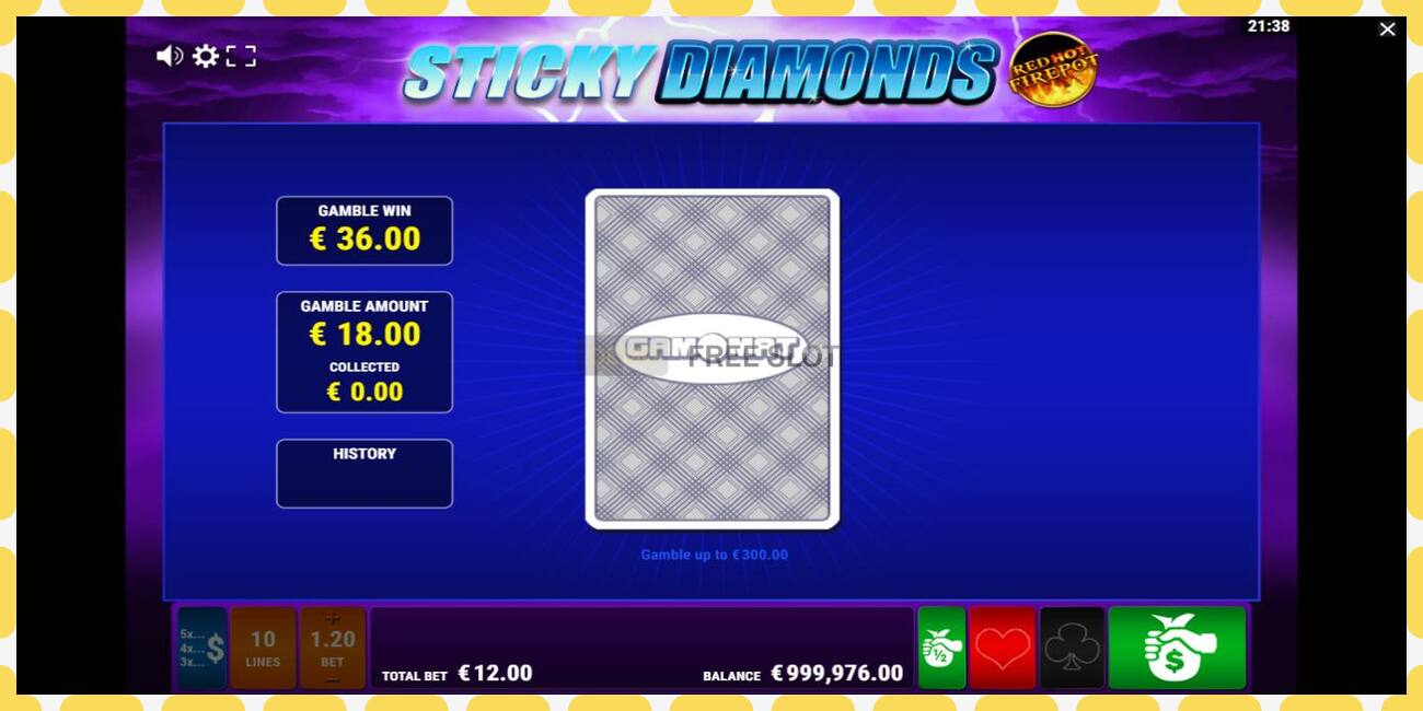 Demo slot Sticky Diamonds Red Hot Firepot free and without registration, picture - 1