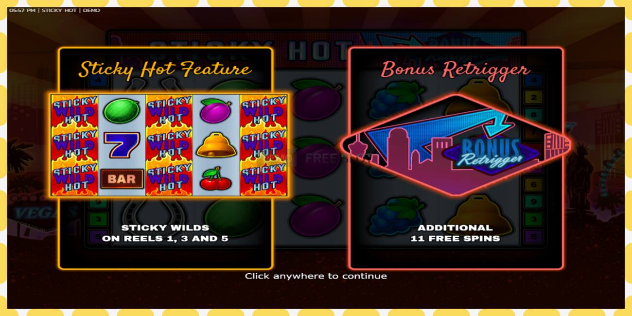 Demo slot Sticky Hot free and without registration, picture - 1