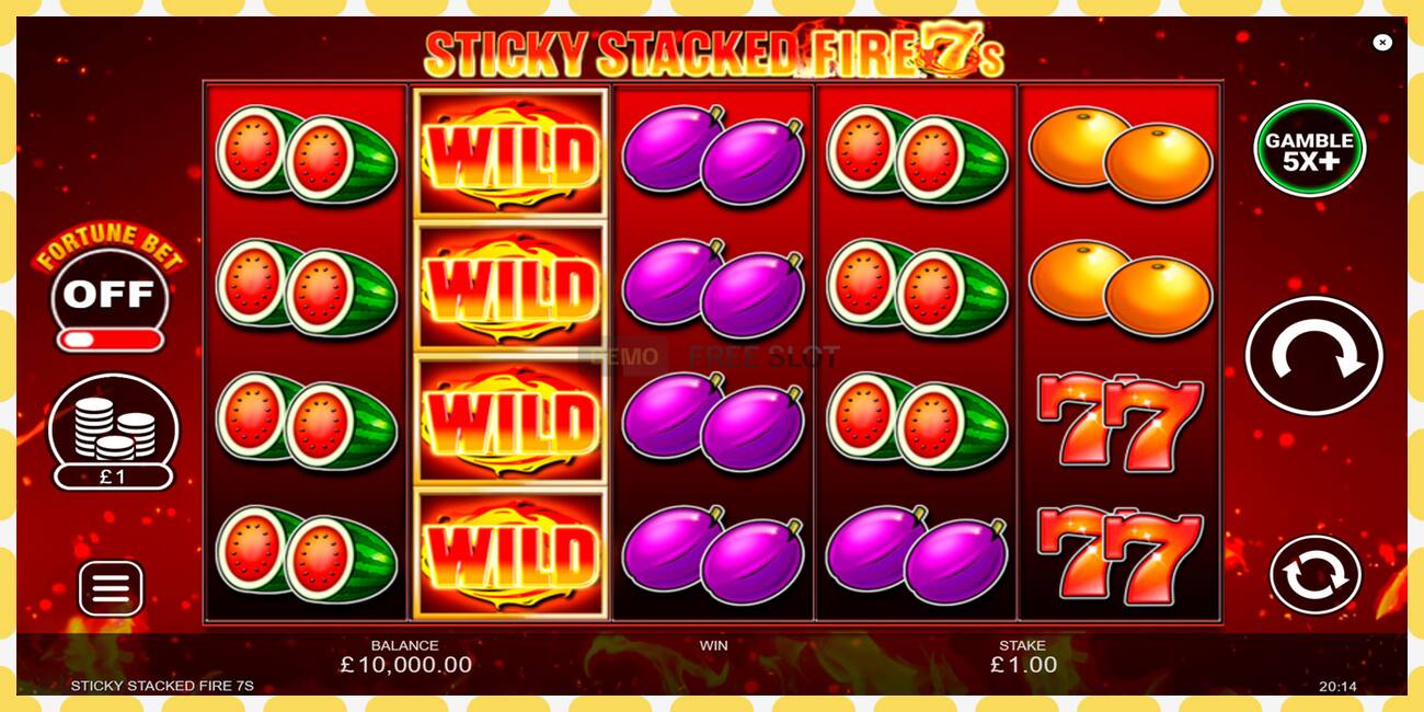 Demo slot Sticky Stacked Fire 7s free and without registration, picture - 1