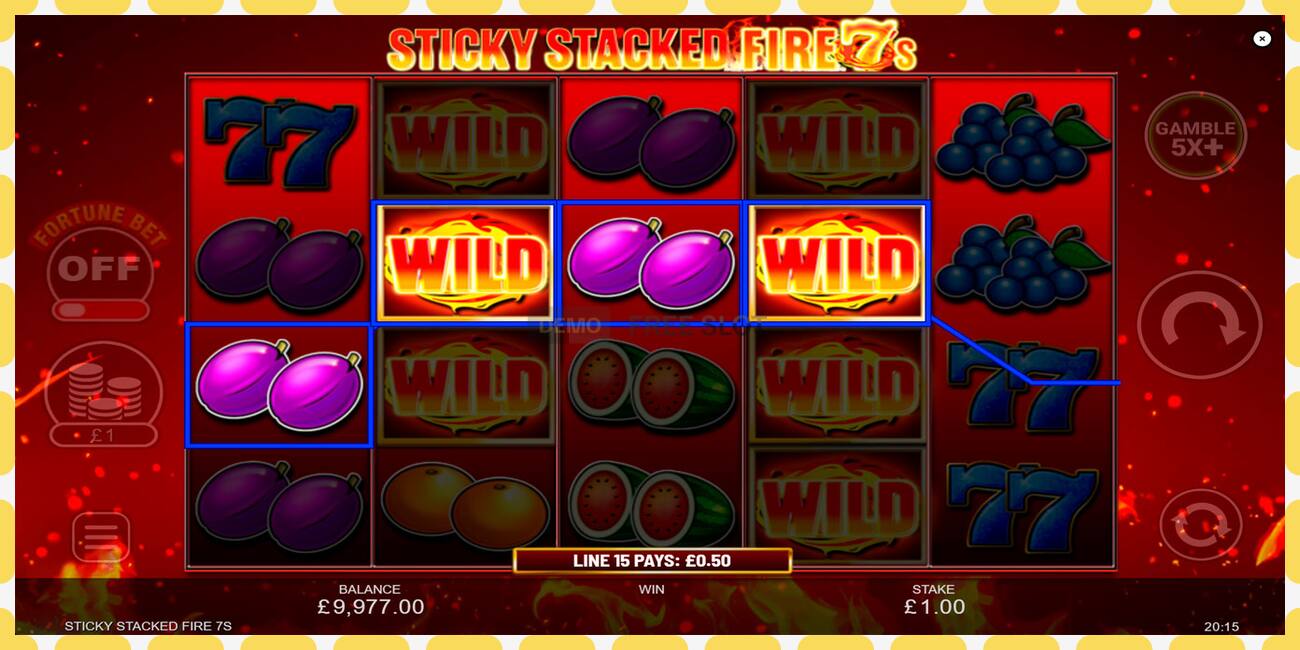 Demo slot Sticky Stacked Fire 7s free and without registration, picture - 1