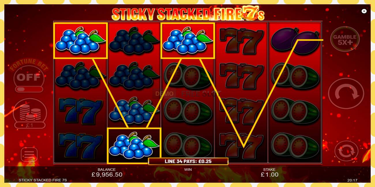 Demo slot Sticky Stacked Fire 7s free and without registration, picture - 1