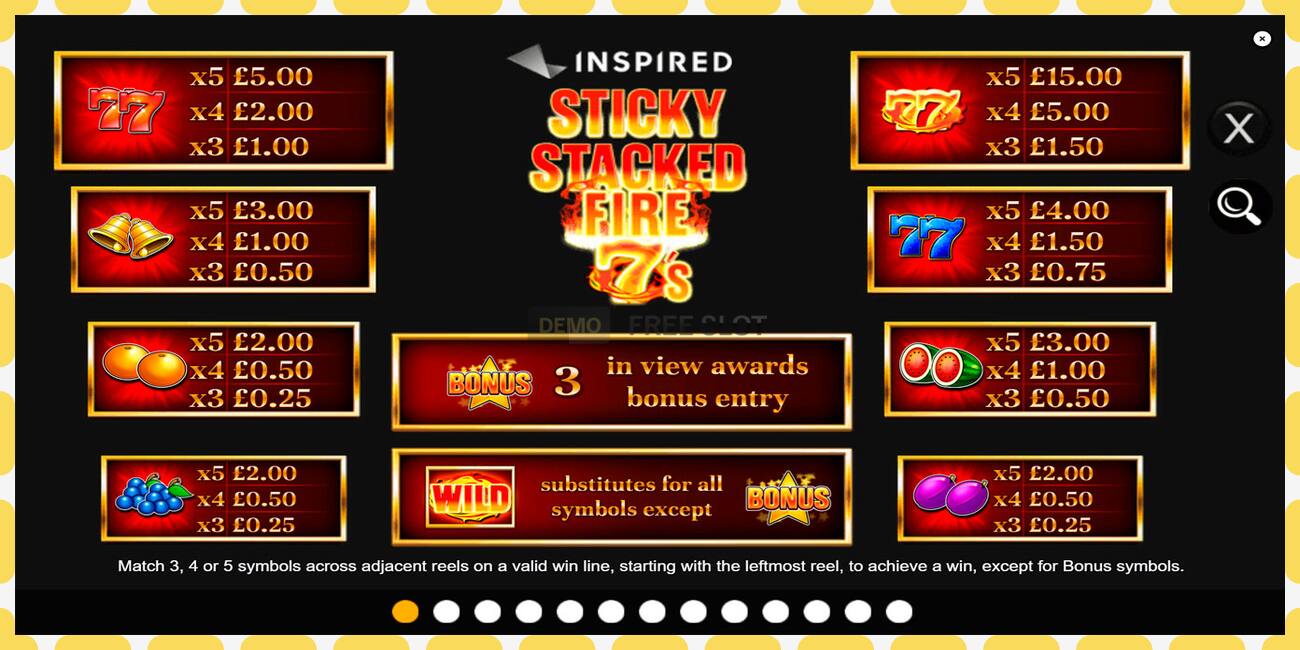 Demo slot Sticky Stacked Fire 7s free and without registration, picture - 1