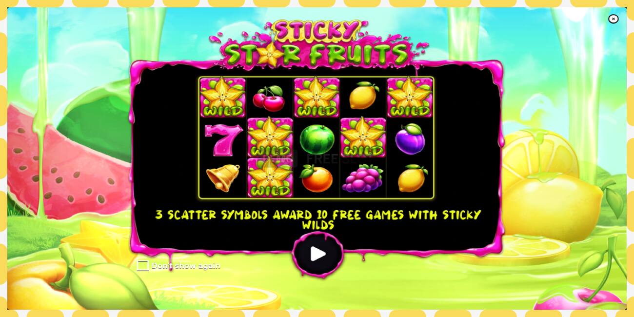 Demo slot Sticky Star Fruits free and without registration, picture - 1