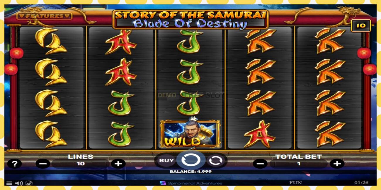 Yanayopangwa demo Story of the Samuari: Blade of Destiny bure na bila usajili, picha - 1