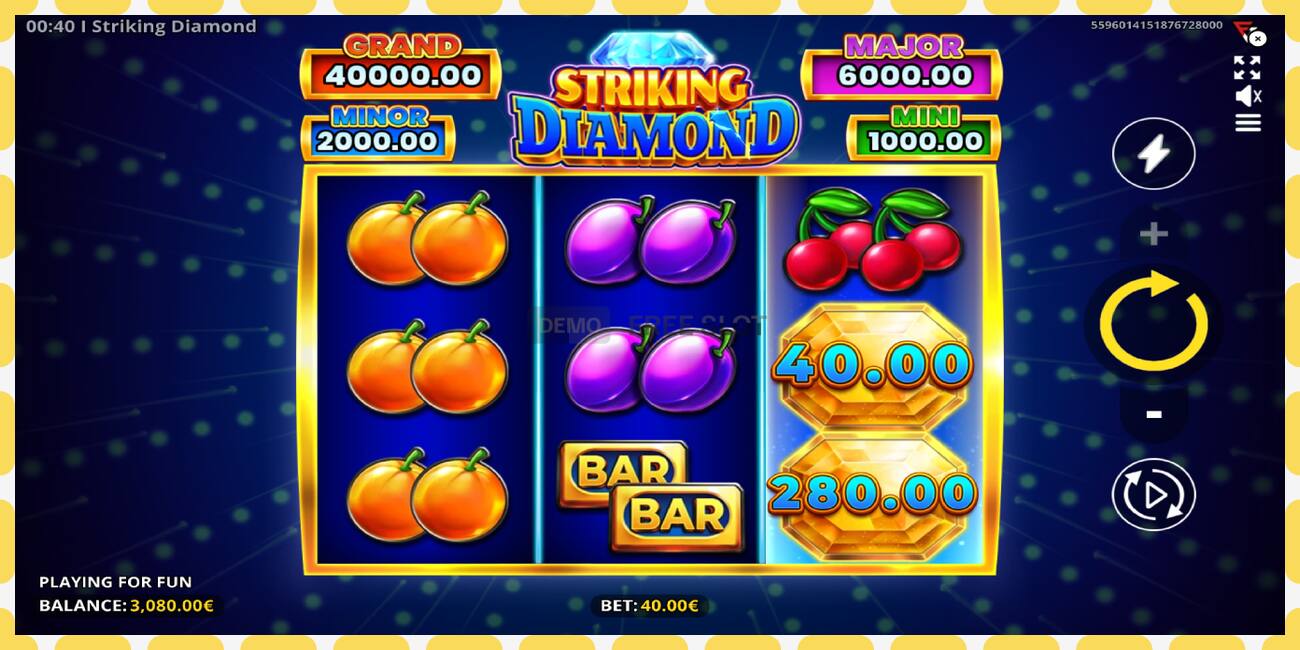 Ranura de demostración Striking Diamond gratis y sin registro, imagen - 1