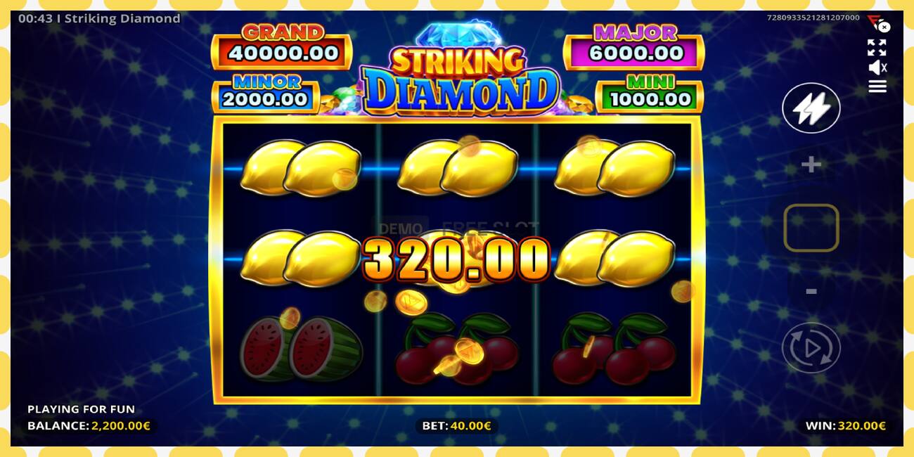 Ranura de demostración Striking Diamond gratis y sin registro, imagen - 1