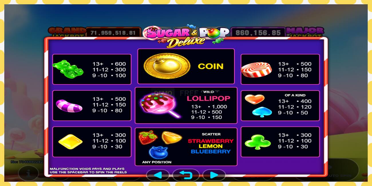 Demo slot Sugar & Pop Deluxe free and without registration, picture - 1