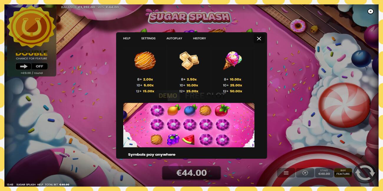 Demo slot Sugar Splash free and without registration, picture - 1