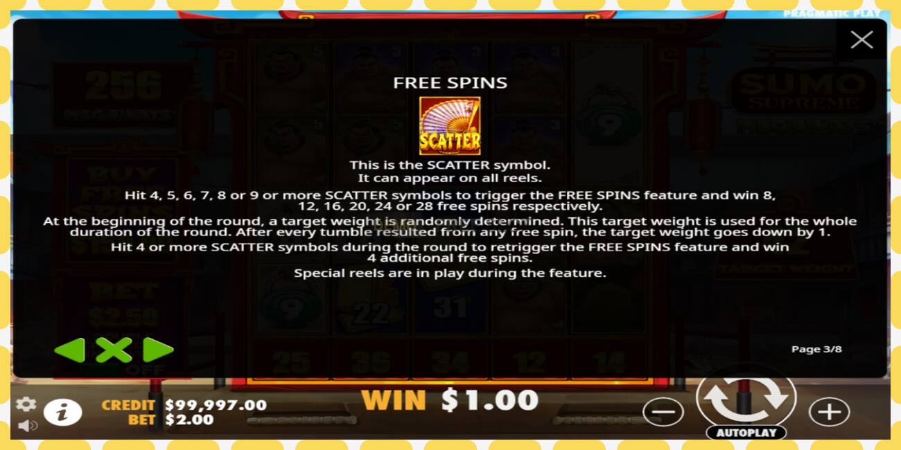 Demo slot Sumo Supreme Megaways free and without registration, picture - 1