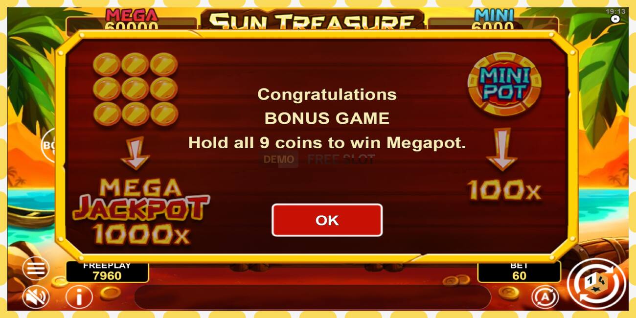 დემო სლოტი Sun Treasure Hold & Win უფასო და რეგისტრაციის გარეშე, სურათი - 1