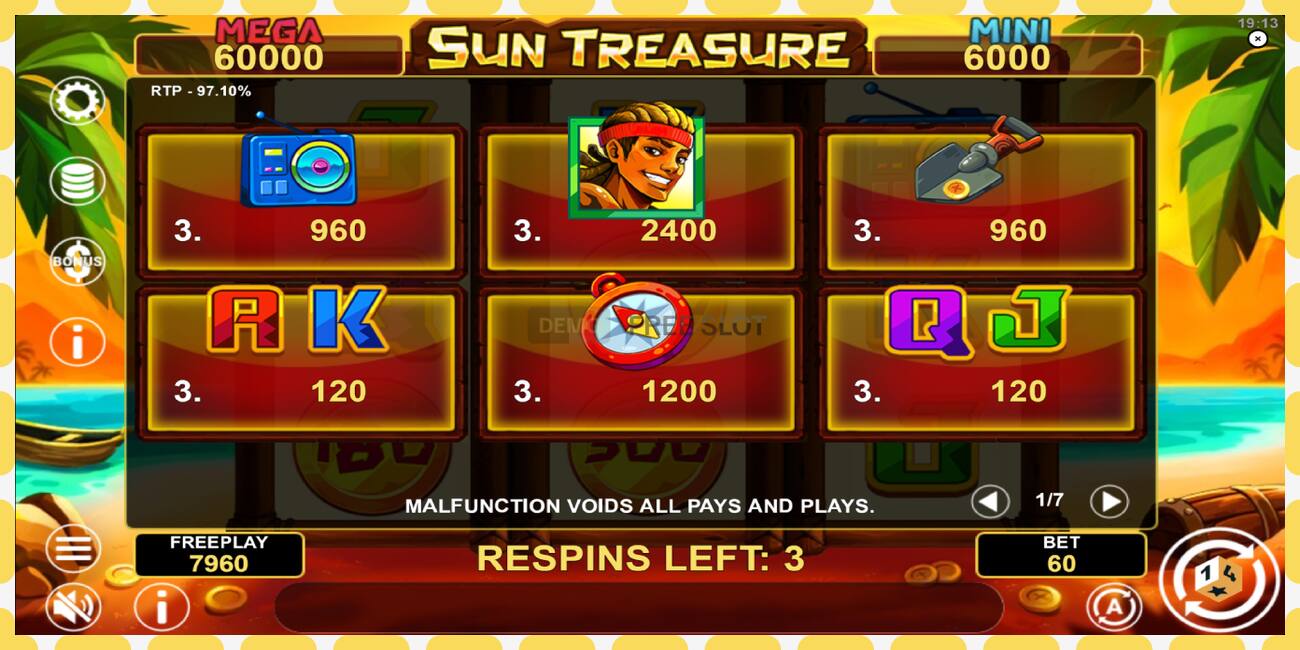 დემო სლოტი Sun Treasure Hold & Win უფასო და რეგისტრაციის გარეშე, სურათი - 1