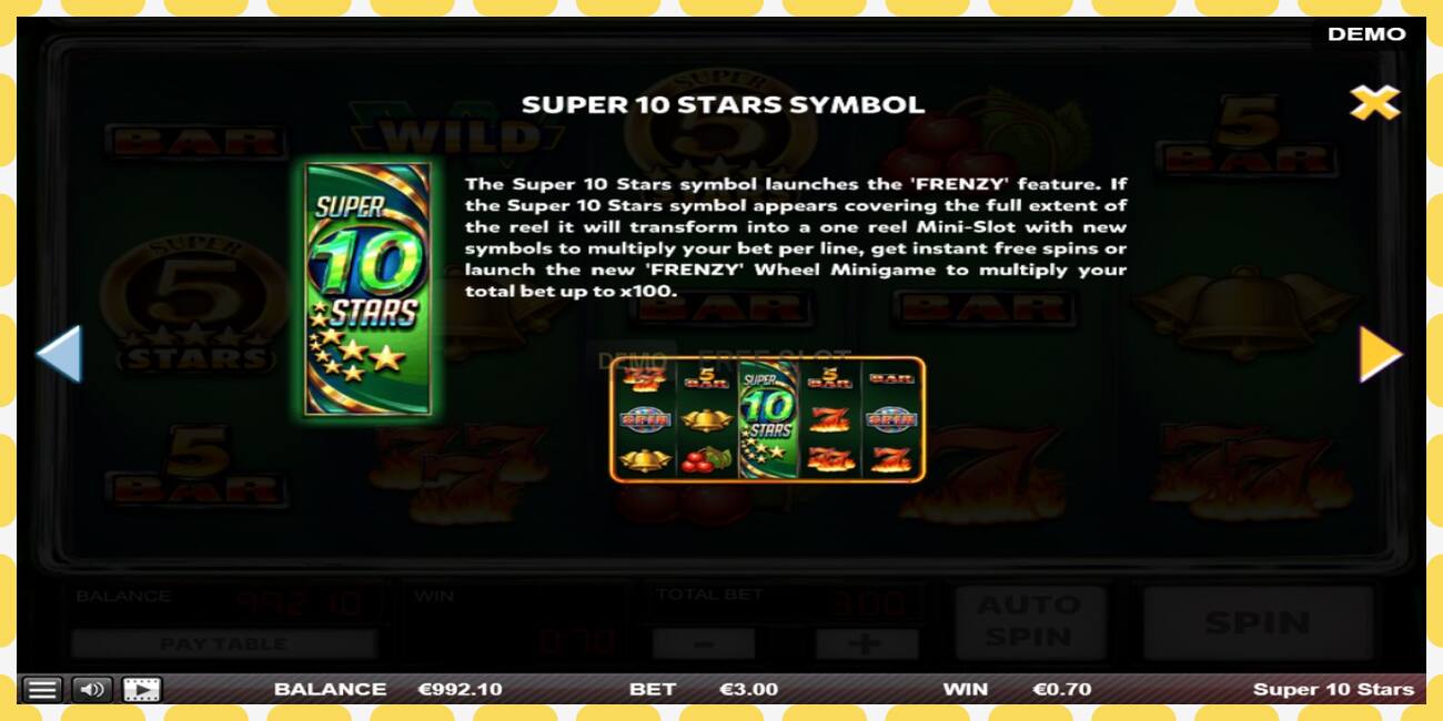 Demo slot Super 10 Stars free and without registration, picture - 1