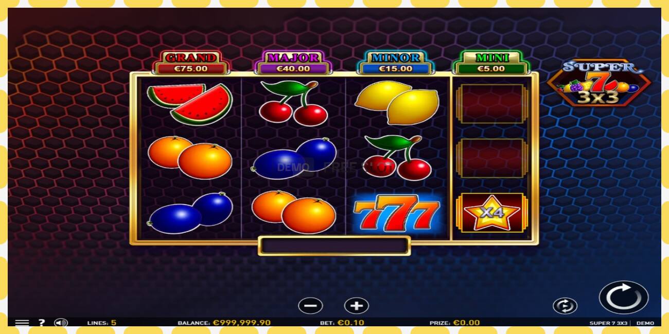 Demo slot Super 7 3x3 free and without registration, picture - 1