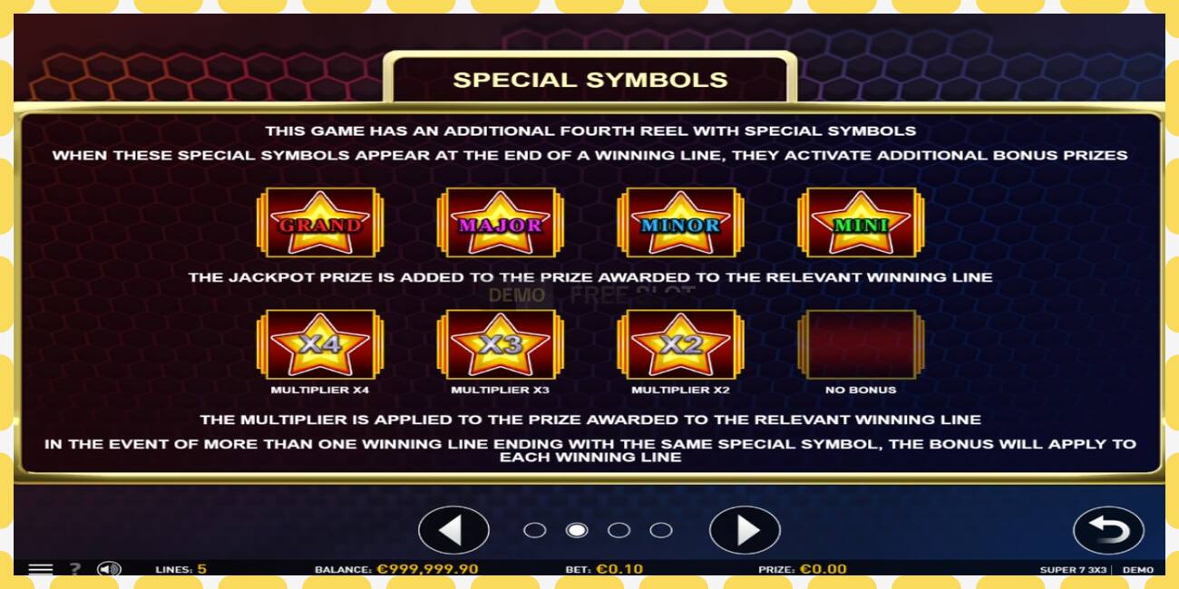 Demo slot Super 7 3x3 free and without registration, picture - 1