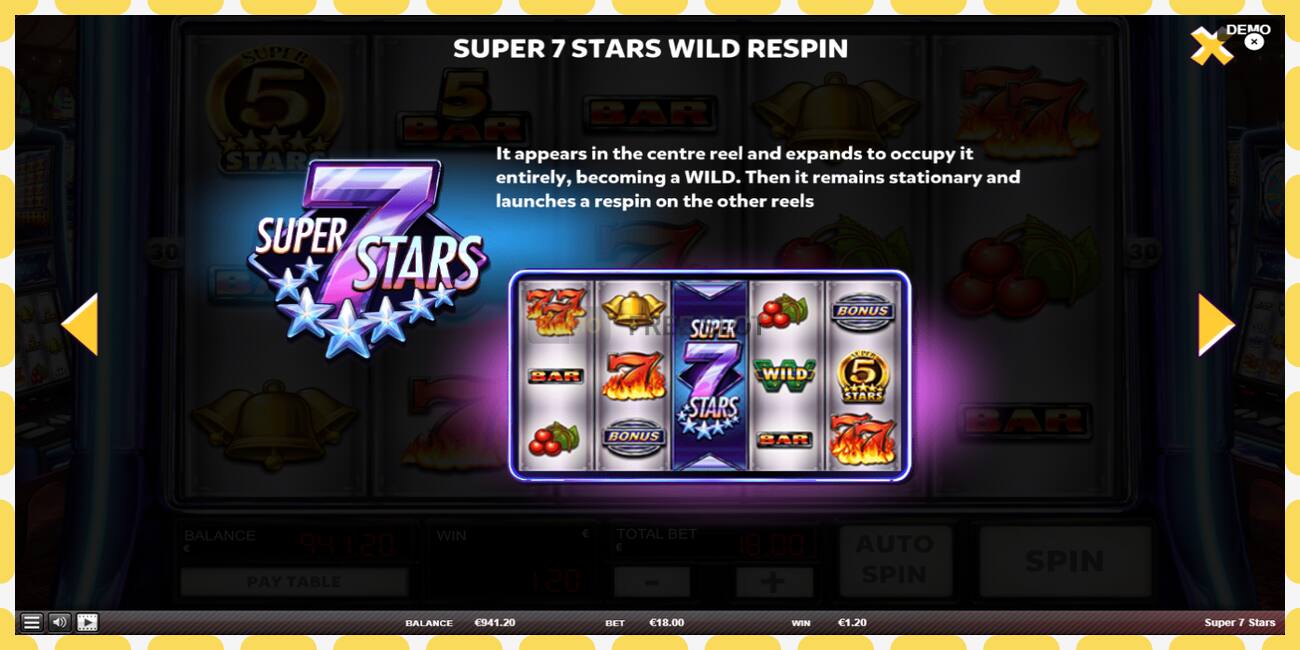 Demo slot Super 7 Stars free and without registration, picture - 1