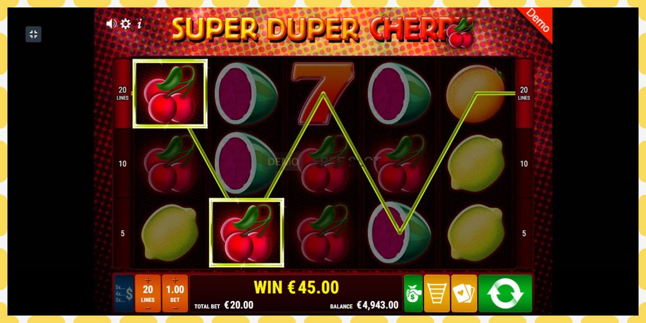 Demo slot Super Duper Cherry gratis og uden registrering, billede - 1