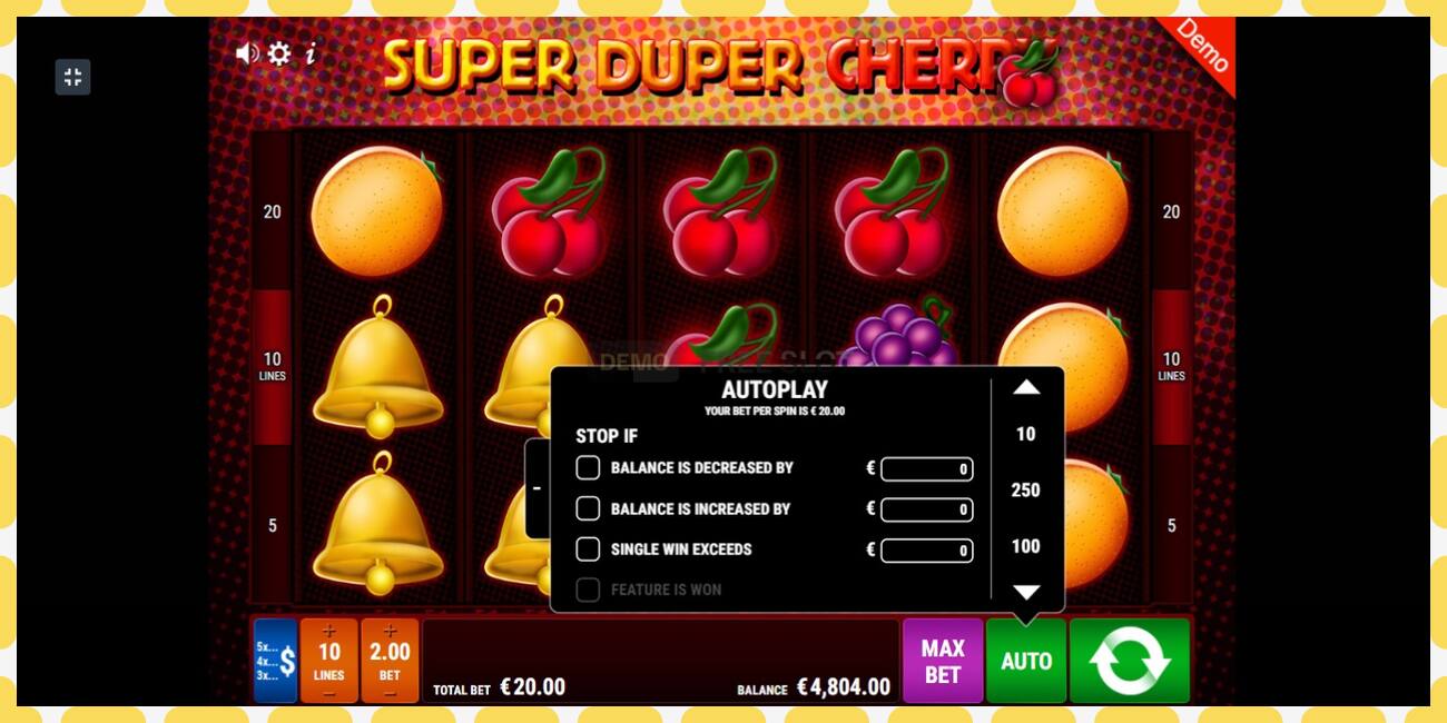 Demo slot Super Duper Cherry gratis og uden registrering, billede - 1