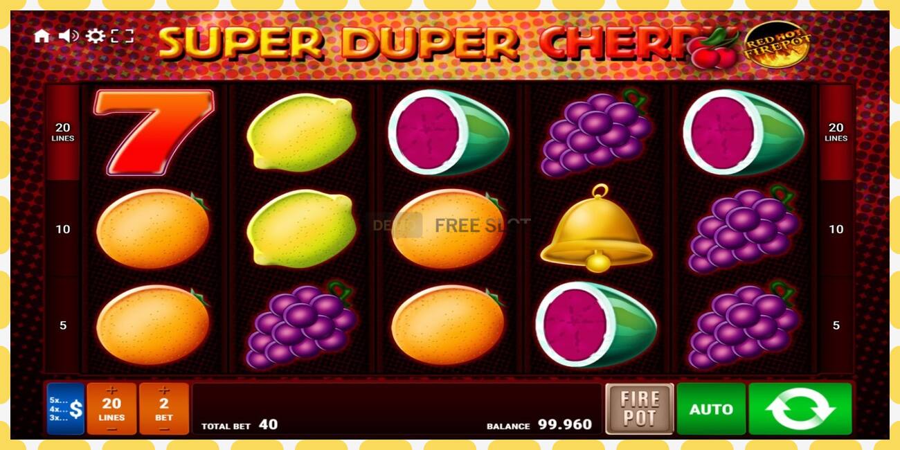 Demo slot Super Duper Cherry Red Hot Firepot free and without registration, picture - 1