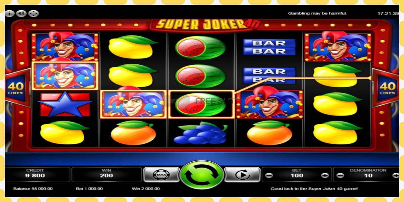 Demo slot Super Joker 40 free and without registration, picture - 1