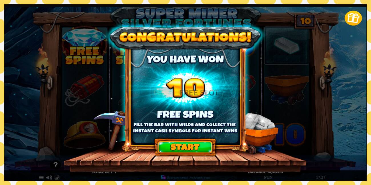 Demo slot Super Miner Silver Fortunes free and without registration, picture - 1