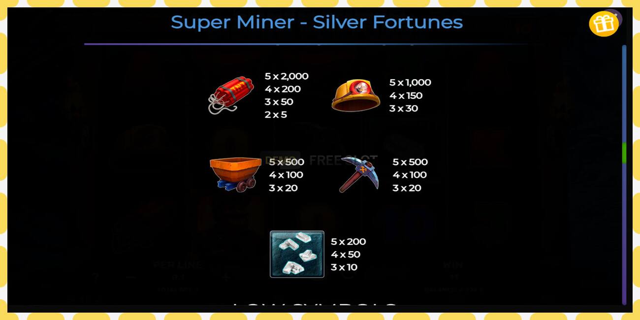 Demo slot Super Miner Silver Fortunes free and without registration, picture - 1