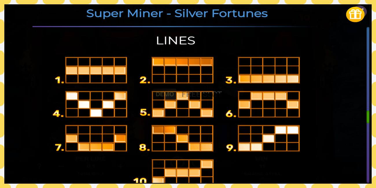 Demo slot Super Miner Silver Fortunes free and without registration, picture - 1