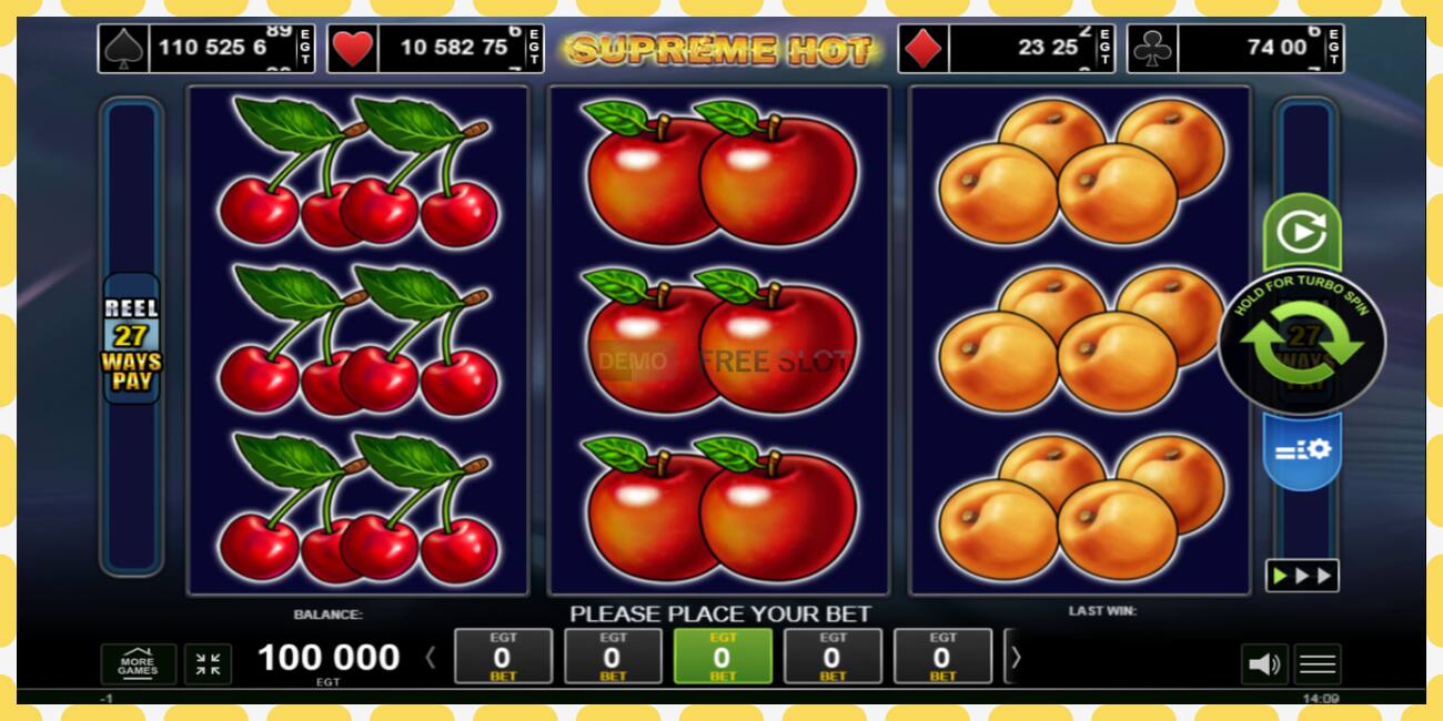 Demo slot Supreme Hot free and without registration, picture - 1