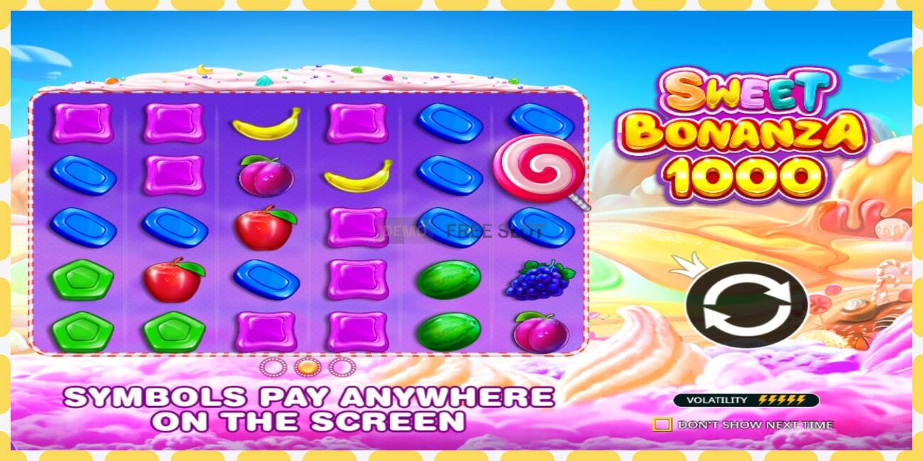 Demo slot Sweet Bonanza 1000 free and without registration, picture - 1