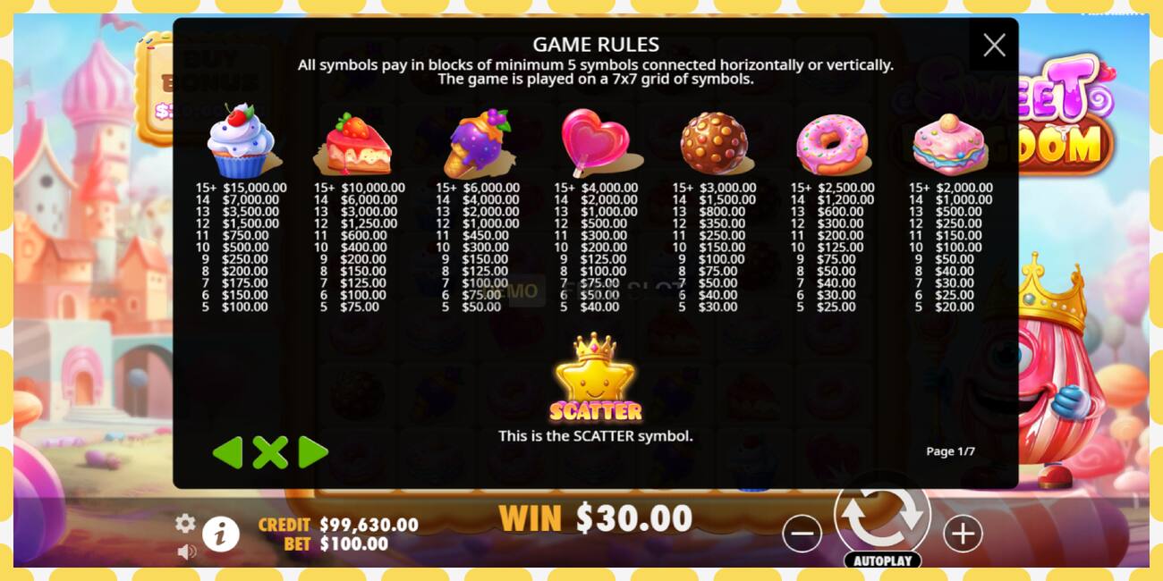 Demo slot Sweet Kingdom free and without registration, picture - 1