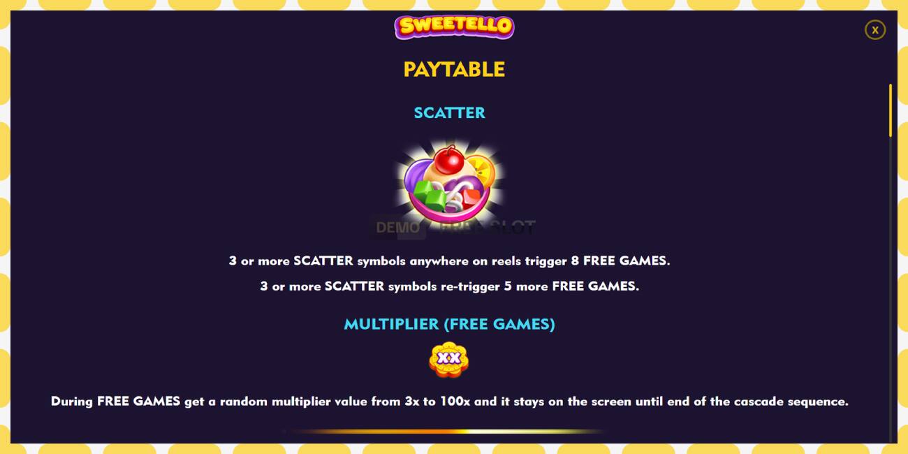 Demo slot Sweetello free and without registration, picture - 1