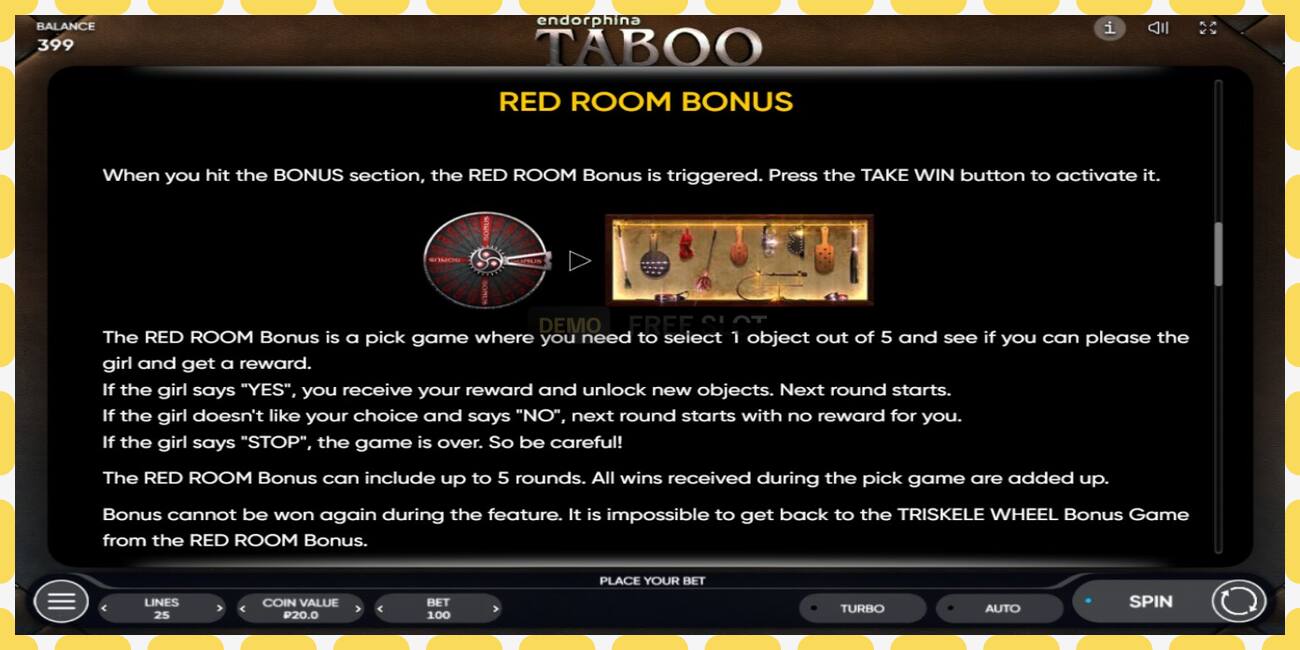 Demo slot Taboo free and without registration, picture - 1