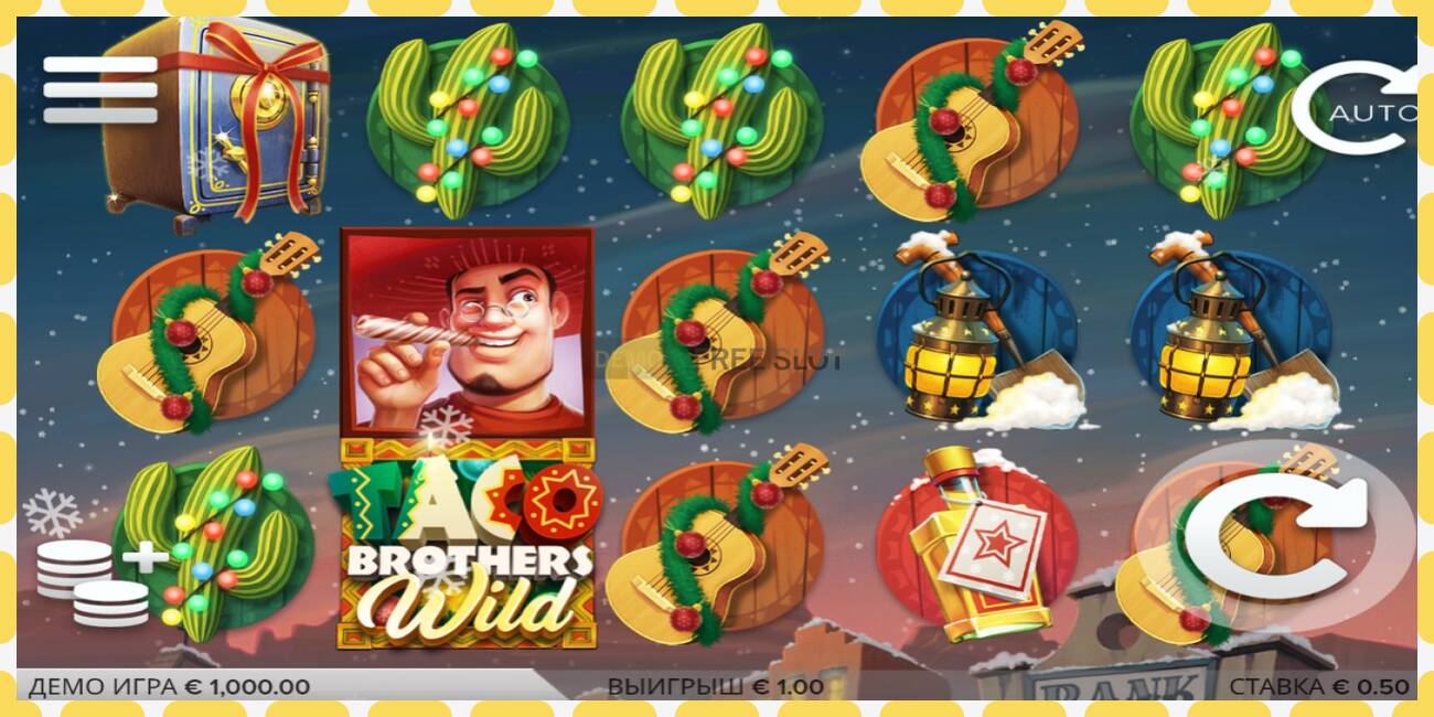 Демо слот Taco Brothers Saving Christmas безкоштовно та без реєстрації, малюнок - 1