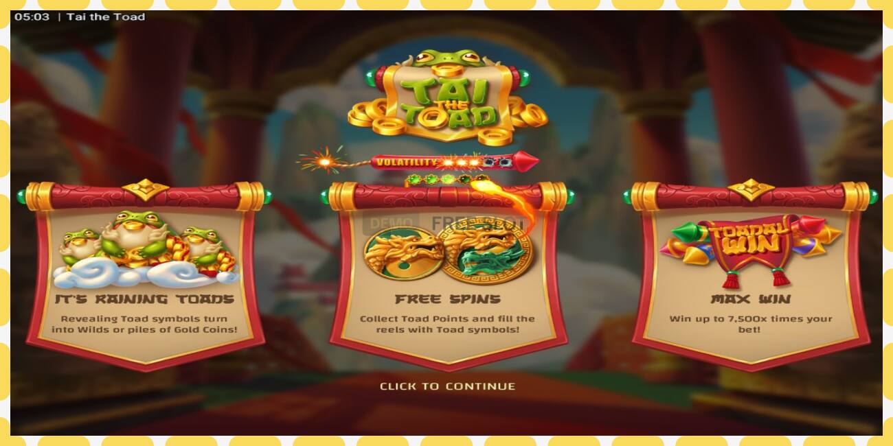 Demo slots Tai the Toad bezmaksas un bez reģistrācijas, attēlu - 1