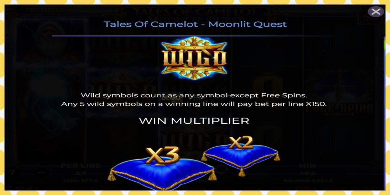 Slot demo Tales of Camelot - Moonlit Quest percuma dan tanpa pendaftaran, gambar - 1