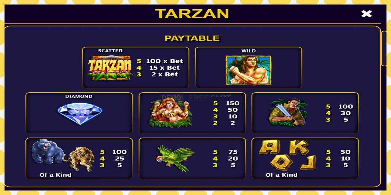 Demo slot Tarzan free and without registration, picture - 1