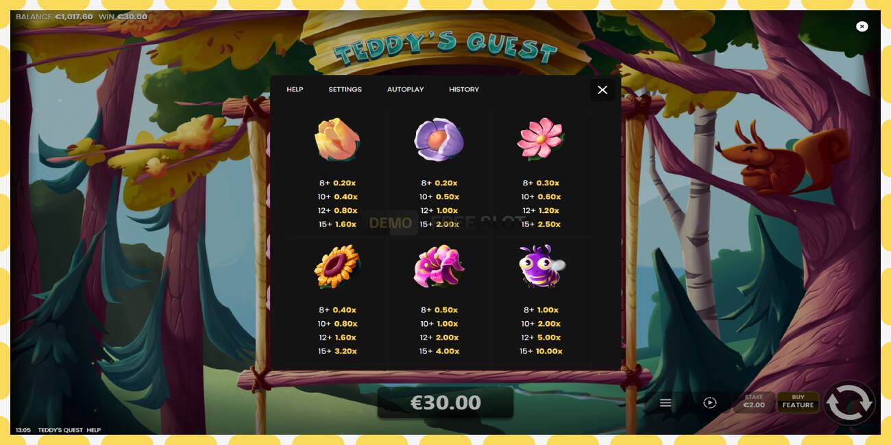 Demo slot Teddys Quest free and without registration, picture - 1