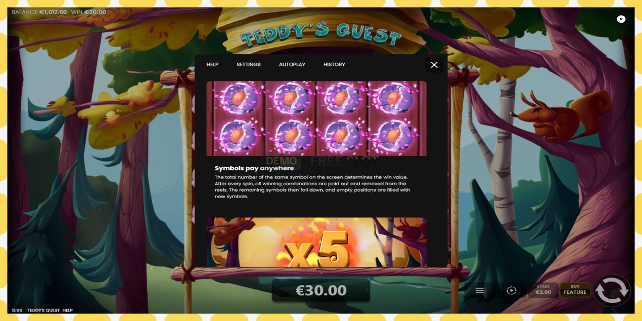 Demo slot Teddys Quest free and without registration, picture - 1