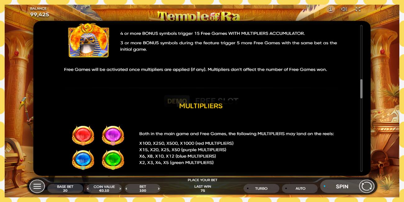 Demo slot Temple of Ra free and without registration, picture - 1