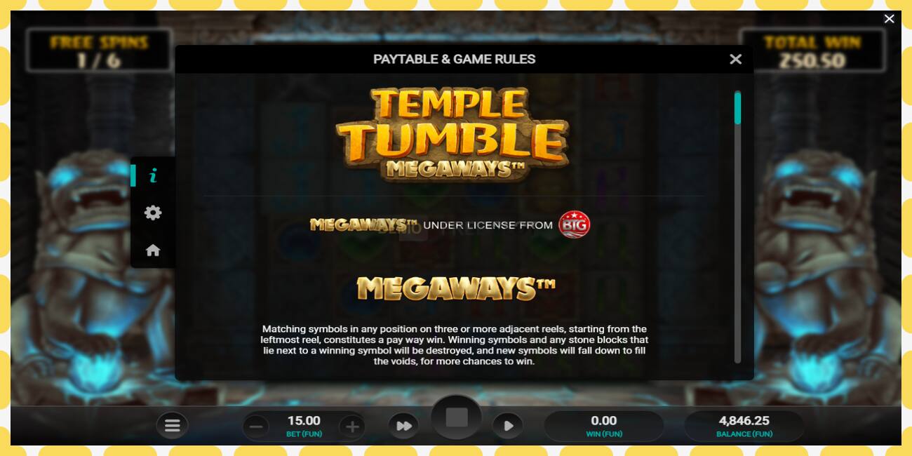 Demo slot Temple Tumble free and without registration, picture - 1