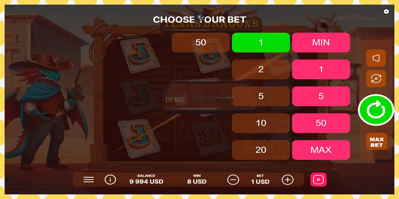 Demo slot Texas Dragons free and without registration, picture - 1