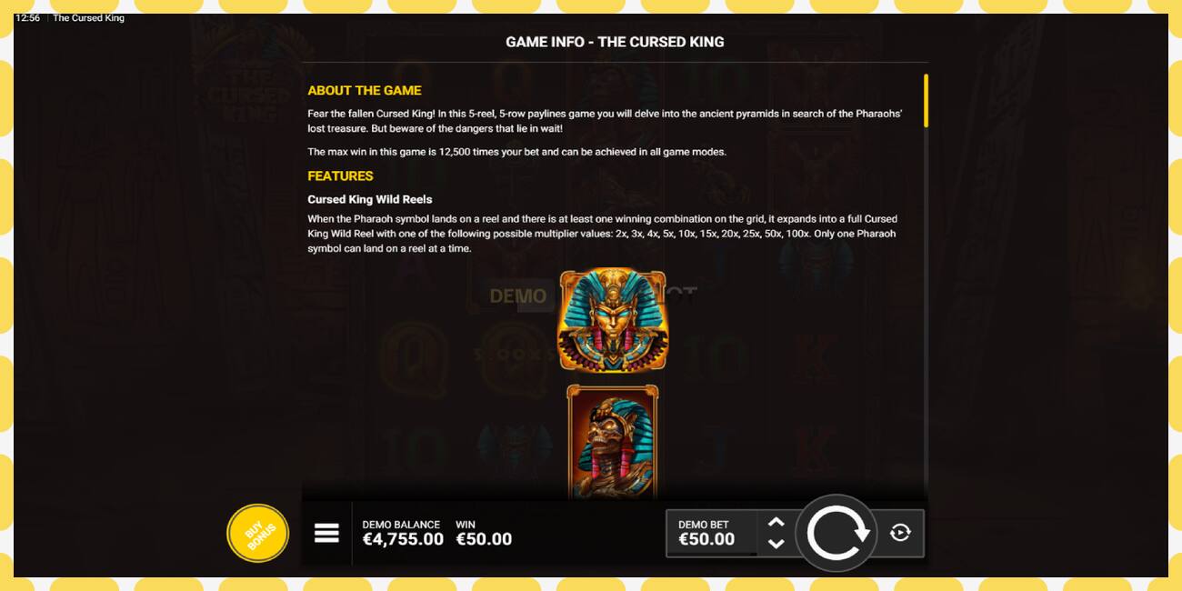 Demo slot The Cursed King zadarmo a bez registrácie, obrázok - 1