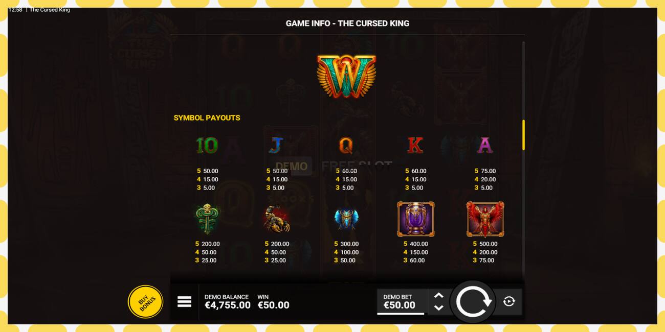 Slot demo The Cursed King gratis dan tanpa registrasi, gambar - 1