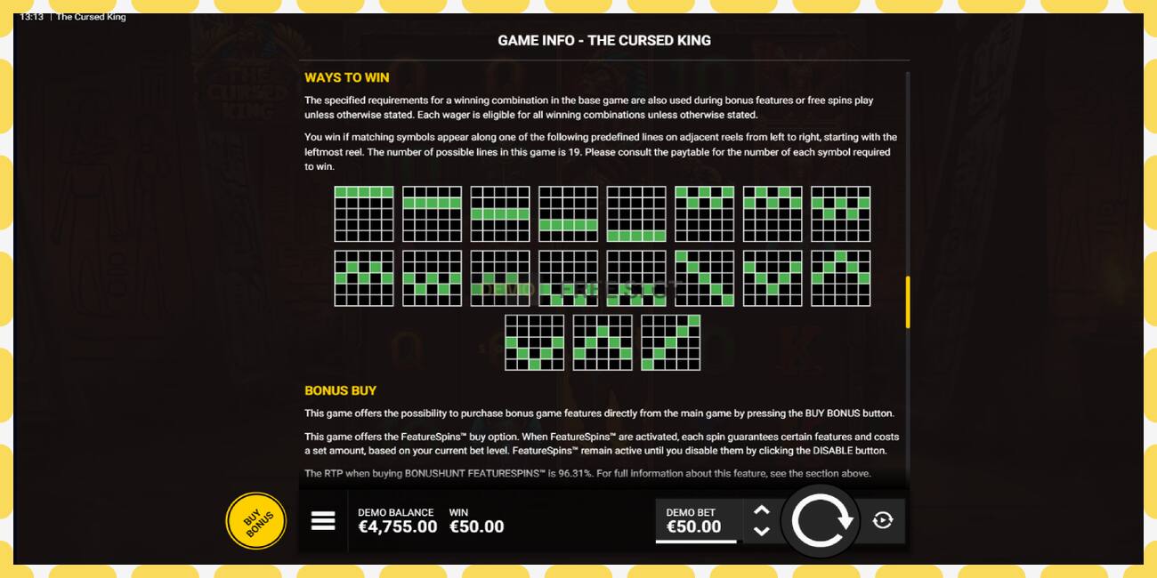 Slot demo The Cursed King percuma dan tanpa pendaftaran, gambar - 1