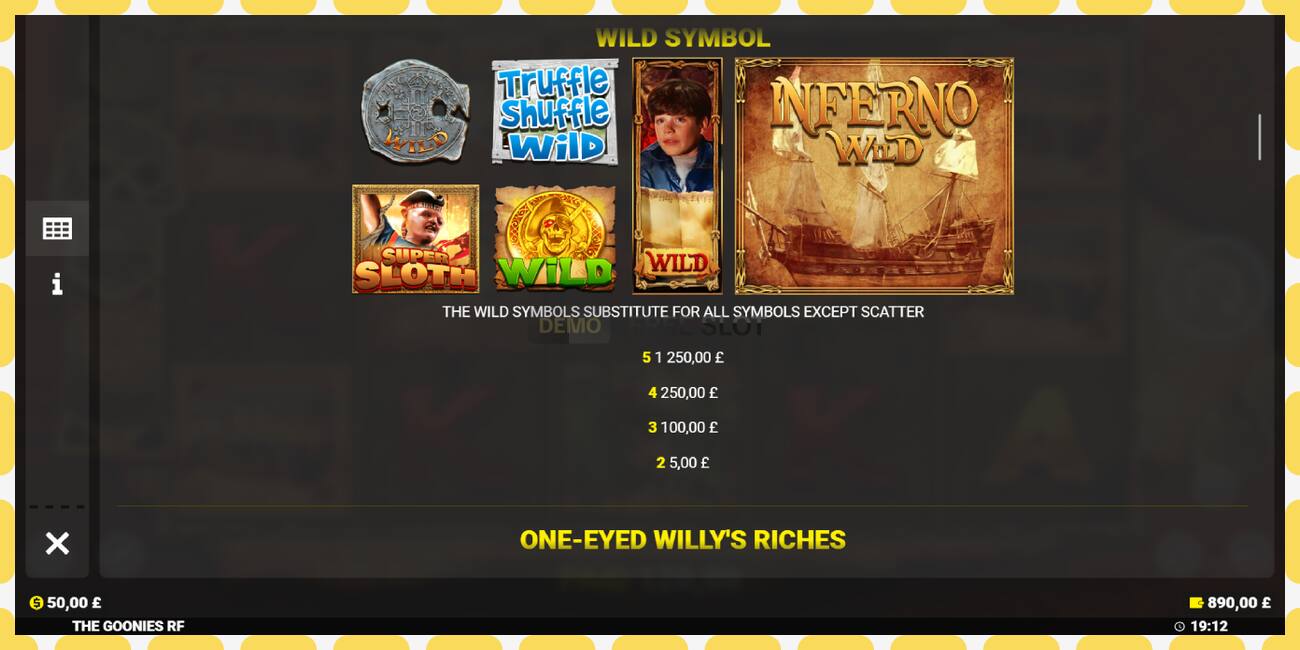 Demo slot The Goonies Deluxe Rapid Fire Jackpots free and without registration, picture - 1