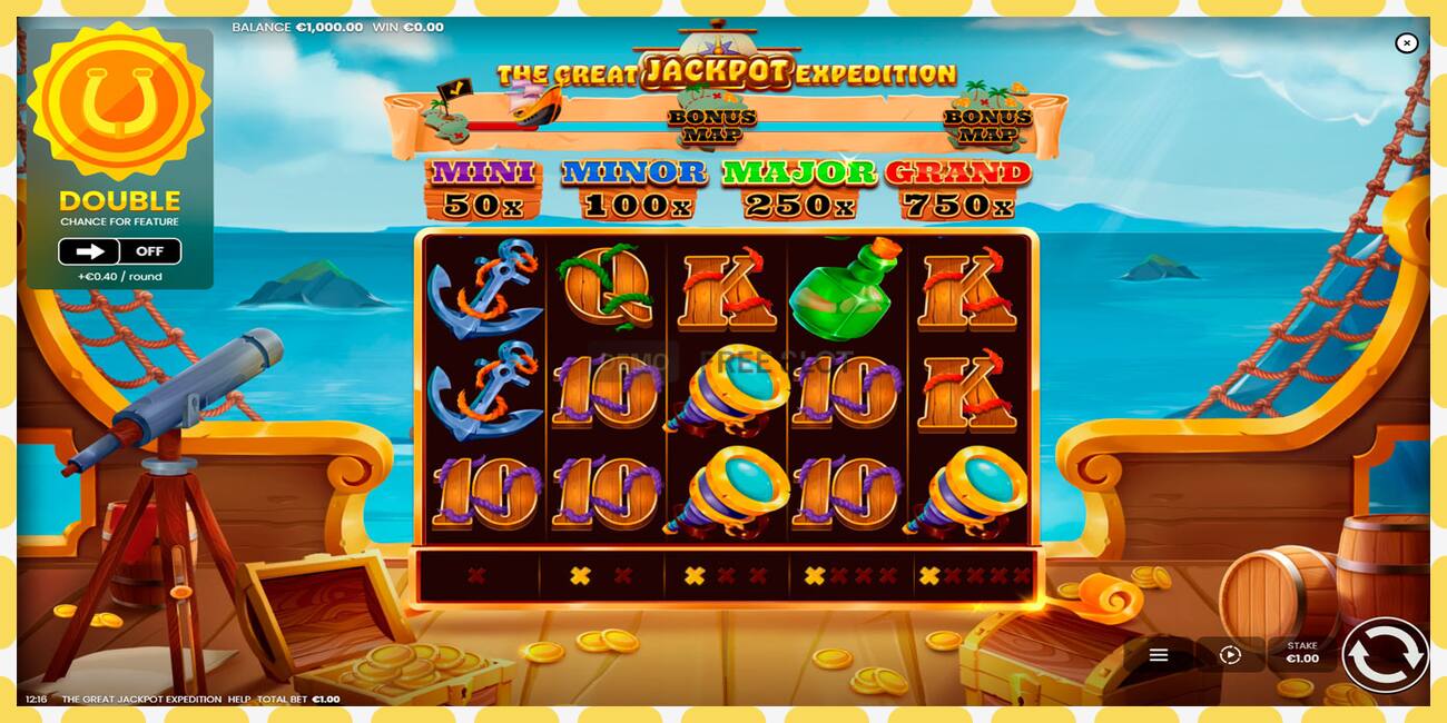 រន្ធដោតសាកល្បង The Great Jackpot Expedition ឥតគិតថ្លៃនិងដោយគ្មានការចុះឈ្មោះ, រូបភាព - ១