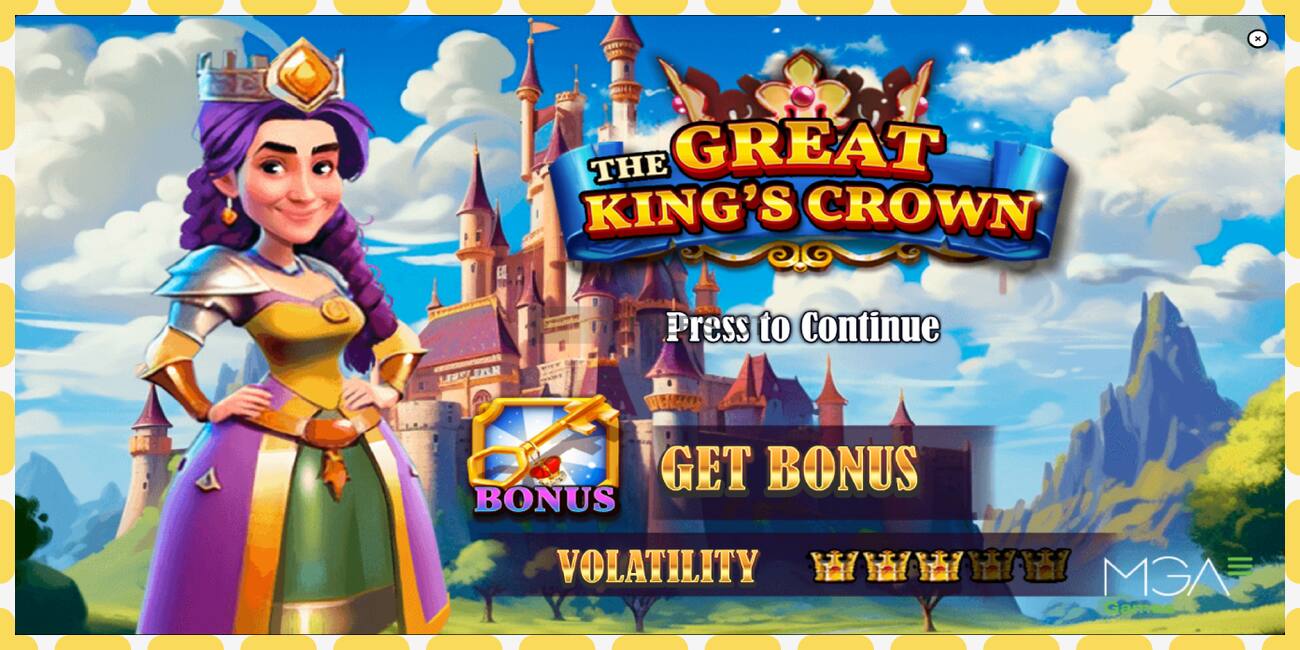 Demo slot The Great Kings Crown zadarmo a bez registrácie, obrázok - 1