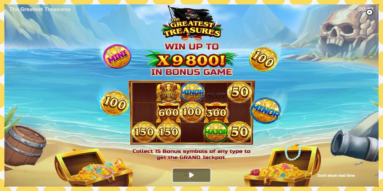 Demo slot The Greatest Treasures free and without registration, picture - 1