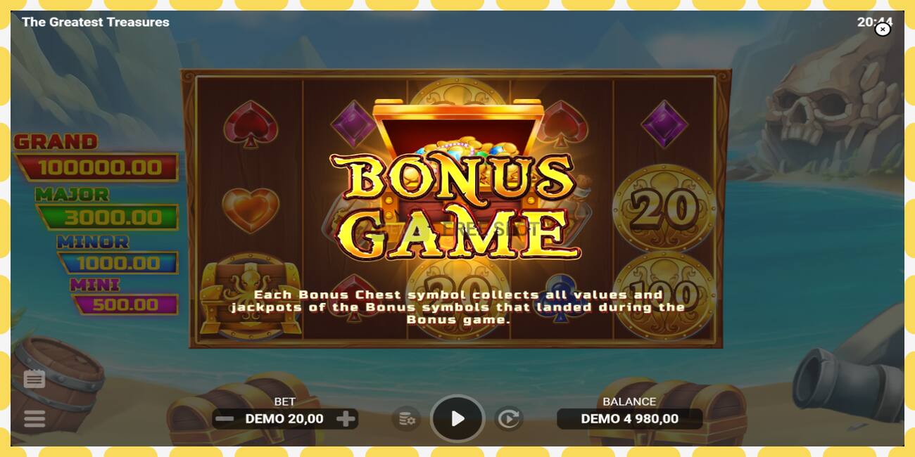 Demo slot The Greatest Treasures free and without registration, picture - 1